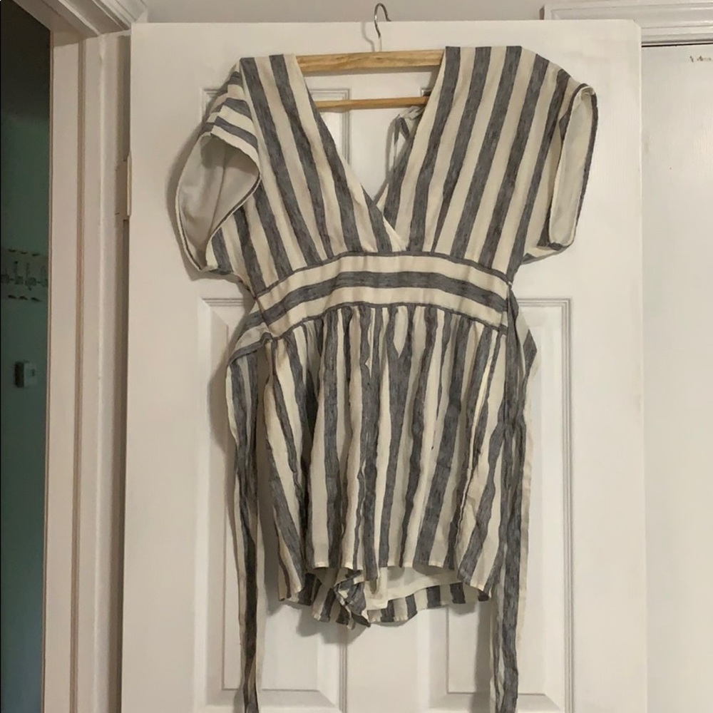 American eagle stripped romper
